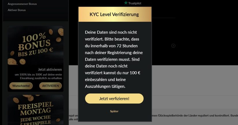 Trustly Casino KYC bestehen