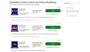 10 Euro Casino waehlen