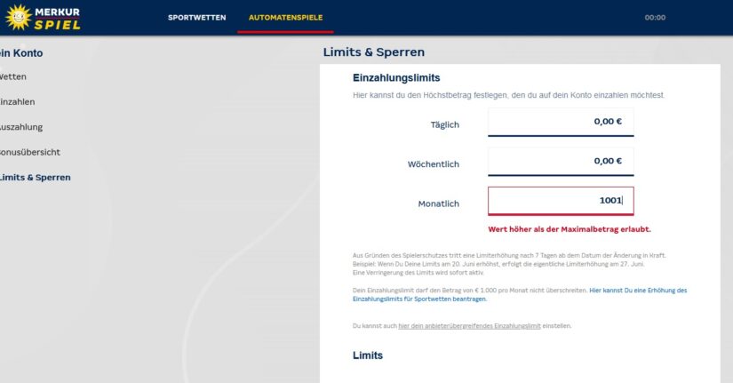 Casino Erfahrungen Limits