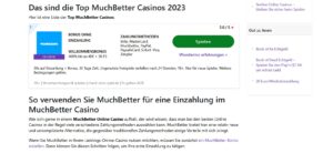 MuchBetter Casino aussuchen