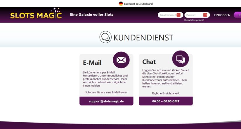 SlotsMagic Kundendienst